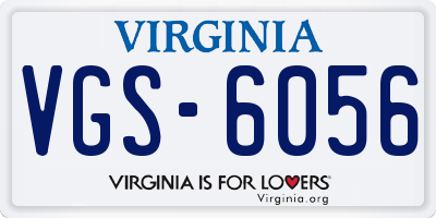 VA license plate VGS6056