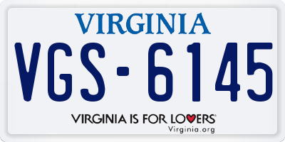 VA license plate VGS6145