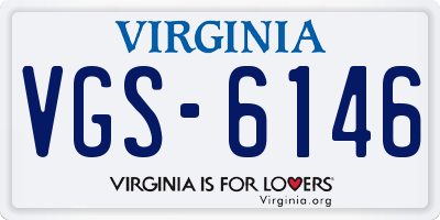 VA license plate VGS6146