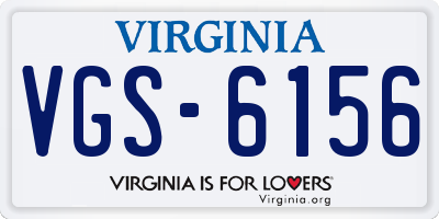 VA license plate VGS6156