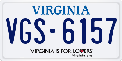 VA license plate VGS6157