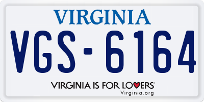 VA license plate VGS6164