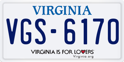 VA license plate VGS6170