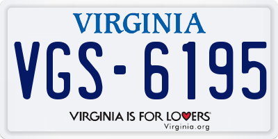 VA license plate VGS6195