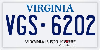 VA license plate VGS6202
