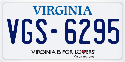 VA license plate VGS6295