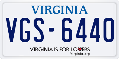 VA license plate VGS6440