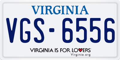 VA license plate VGS6556