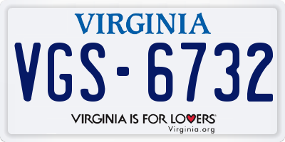 VA license plate VGS6732