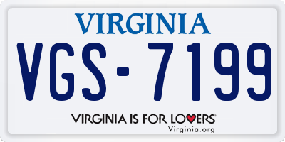 VA license plate VGS7199
