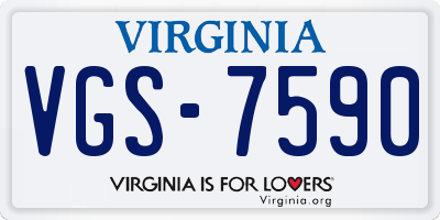 VA license plate VGS7590