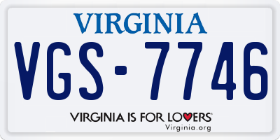VA license plate VGS7746