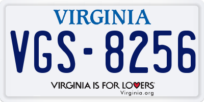 VA license plate VGS8256