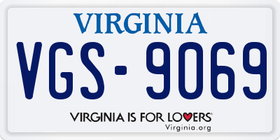 VA license plate VGS9069