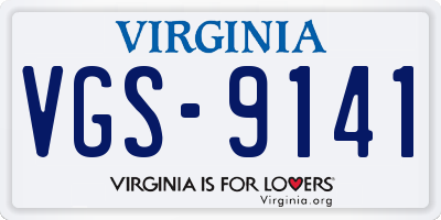 VA license plate VGS9141