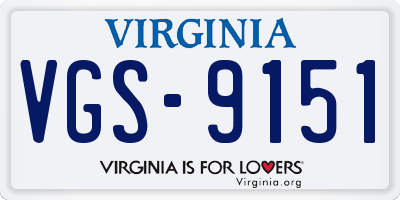 VA license plate VGS9151