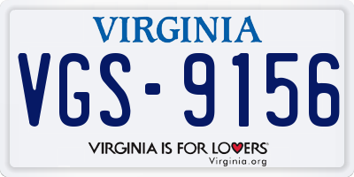 VA license plate VGS9156