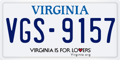 VA license plate VGS9157