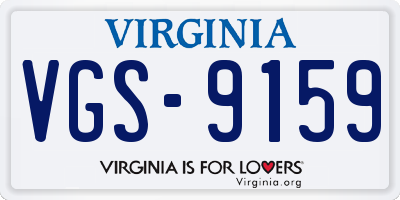 VA license plate VGS9159