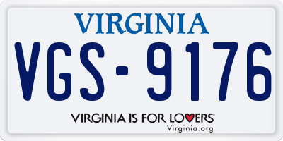 VA license plate VGS9176