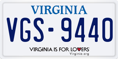 VA license plate VGS9440