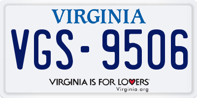 VA license plate VGS9506