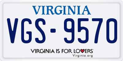 VA license plate VGS9570