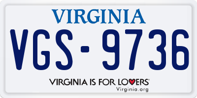VA license plate VGS9736