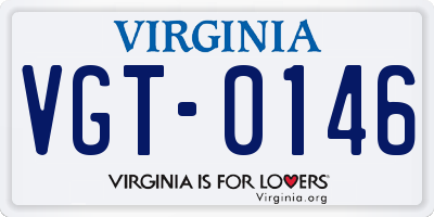 VA license plate VGT0146