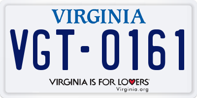 VA license plate VGT0161