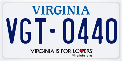 VA license plate VGT0440