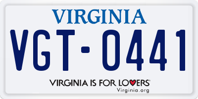 VA license plate VGT0441