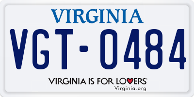 VA license plate VGT0484
