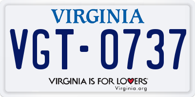 VA license plate VGT0737
