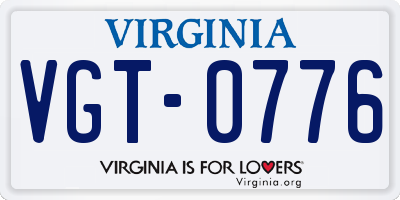 VA license plate VGT0776