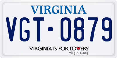 VA license plate VGT0879