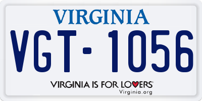 VA license plate VGT1056