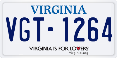 VA license plate VGT1264