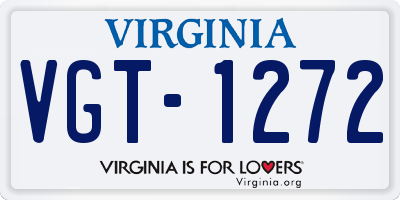 VA license plate VGT1272