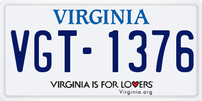 VA license plate VGT1376