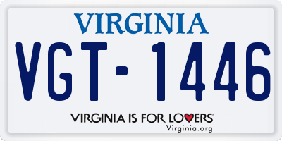 VA license plate VGT1446