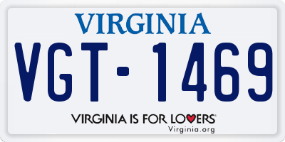 VA license plate VGT1469