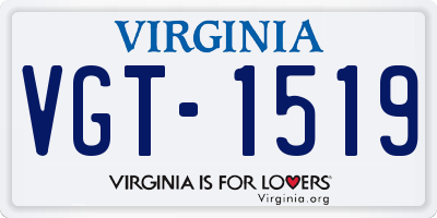VA license plate VGT1519