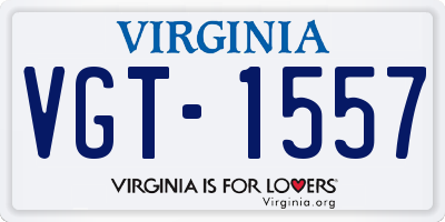 VA license plate VGT1557