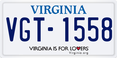 VA license plate VGT1558