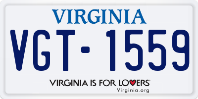 VA license plate VGT1559
