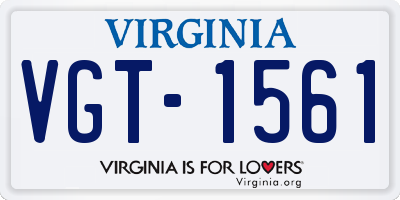 VA license plate VGT1561