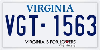 VA license plate VGT1563