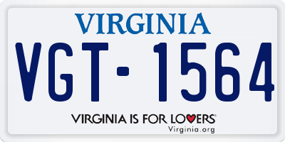 VA license plate VGT1564
