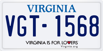 VA license plate VGT1568